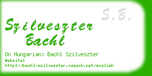 szilveszter bachl business card